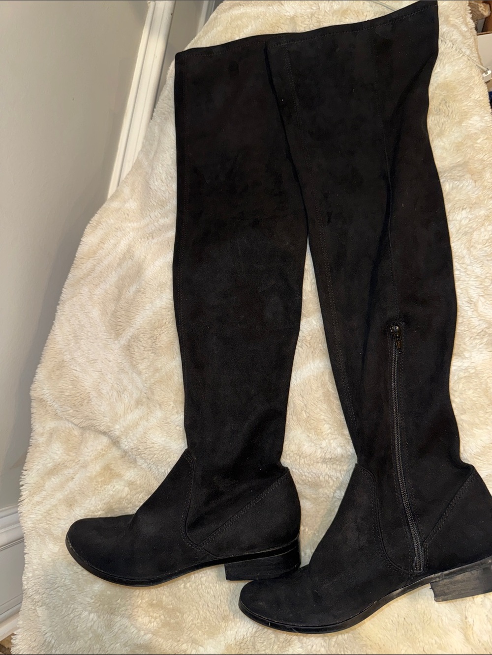 Aldo Black Over-the-Knee Suede Boots
